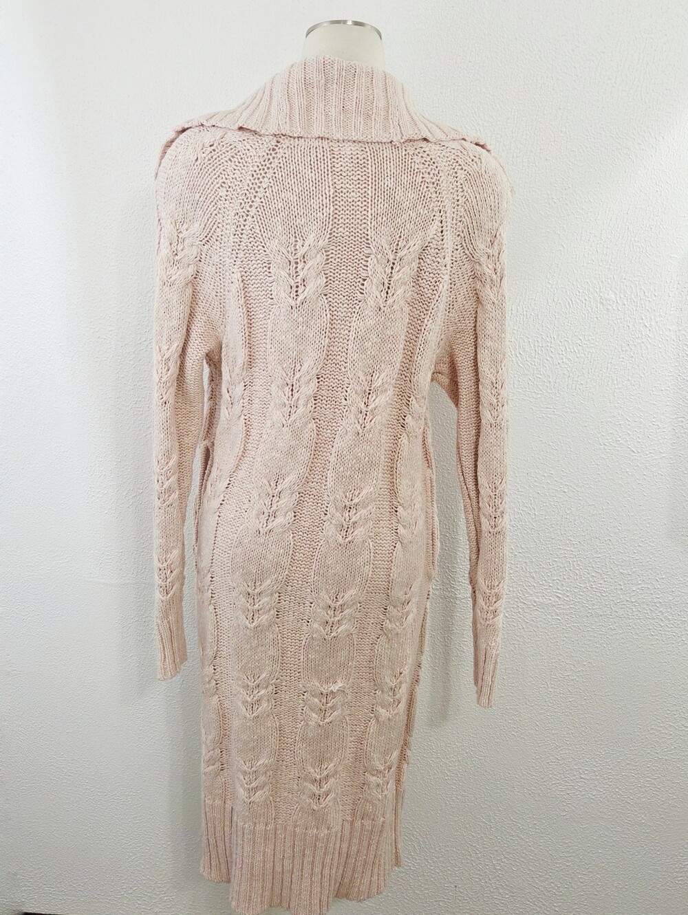 Free People Cappuccino Cardi longline cardigan sweater pink nectar women's XS - Picture 4 of 9